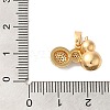 Brass Micro Pave Cubic Zirconia with ABS Plastic Pearl Charms KK-C072-44G-3