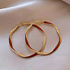 Alloy Enamel Hoop Earrings FS-WG76269-01-1