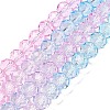 Transparent Painted Glass Beads Strands LS-DGLA-A034-T8mm-A22-2