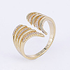 Brass Micro Pave Cubic Zirconia Finger Rings RJEW-E145-20-3