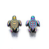 Rack Plating Rainbow Color Alloy Beads PALLOY-S180-343-3