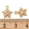 Flower Brass Micro Pave Cubic Zirconia Pendants X-KK-N254-102G-01-3