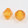 Faceted Bicone Transparent Acrylic Beads DBB14MM-4