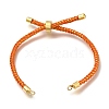 Braided Cotton Cord Slider Bracelet Making MAK-R001-01G-28-1