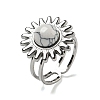 Sun 304 Stainless Steel Open Cuff Rings STAS-Z060-08P-05-1