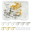 12Pcs 3 Colors Brass Screw On Clip-on Earring Findings KK-FS0001-29-1