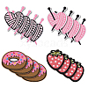 HOBBIESAY 16Pcs 4 Style Strawberry Donut Heart Nylon Computerized Embroidery Cloth Iron On Patches PATC-HY0001-36-1