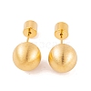 Round Ball Drawbench Brass Ear False Plugs for Women LS-EJEW-G391-24D-G-2