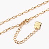 Brass Paperclip Chain Necklaces NJEW-H206-02G-1