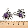 Natural Amethyst Pendants G-P517-04P-04-3