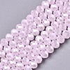 Electroplate Glass Beads Strands X-EGLA-A034-J4mm-A03-1