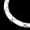 Braided Round Polyester Cord Bracelet Makings FB-CBAEDA0-01G-25-2
