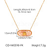 Ocean Natural Shell  Resin Pendant 304 Stainless Steel Cable Chain Necklaces for Women WGEB2E9-05-1