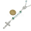 Glass Pearl Rosary Bead Necklace NJEW-TA00082-02-4