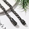 304 Stainless Steel Wheat Chain Necklaces for Women Men NJEW-A033-03E-AS-4