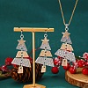 Christmas Tree Alloy Pendant Necklaces & Dangle Earrings Sets WG3F9DA-03-1