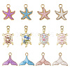 24Pcs 12 Style Alloy Enamel Pendants ENAM-TA0001-85-10