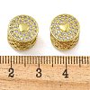 Rack Plating Brass Micro Pave Cubic Zirconia Beads KK-I718-38G-3