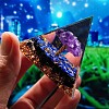 Orgonite Pyramid with Tree Resin Energy Generators PW-WG52F5B-15-1