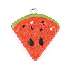 Opaque Resin Imitation Fruit Pendants RE-CBA3138-01B-P-1