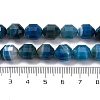 Natural Banded Agate(Dyed & Heated) Beads Strands G-C171-D01-01-5