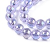 Electroplate Transparent Glass Beads Strands X-GLAA-T032-T6mm-AB01-4