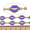 304 Stainless Steel Enamel Lip Link Chains CHS-K023-03G-03-2