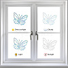 16 Sheets 4 Styles Waterproof PVC Colored Laser Stained Window Film Adhesive Static Stickers DIY-WH0314-063-4