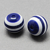 Round Striped Resin Beads RESI-R158-10mm-12-1