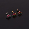 Watermelon Brass Micro Pave Cubic Zirconia Cartilage Earrings for Women WG9FBC0-21-1