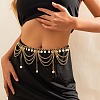 Alloy Twisted Chain Disc Tassel Waist Chains for Women WG6FFC1-05-2