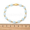 304 Stainless Steel Beads Stretch Breacelets for Women BJEW-M054-01G-02-3