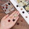 CHGCRAFT 16Pcs 4 Colors Engraved Wooden Charms WOOD-CA0001-57-3