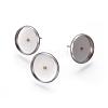 Tarnish Resistant 304 Stainless Steel Stud Earring Settings STAS-L182-18-2