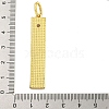Real 18K Gold Plated Brass Micro Pave Cubic Zirconia Pendants KK-R159-07D-G-3