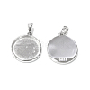 Anti-Tarnish Rhodium Plated 925 Sterling Silver Pendant Cabochon Settings STER-I017-017P-2