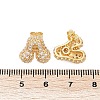 Brass Micro Pave Clear Cubic Zirconia Stud Earrings EJEW-Z091-04G-3