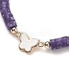 Polymer Clay Heishi Beads Stretch Bracelets BJEW-JB05498-01-2