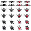 24Pcs 6 Styles Alloy Enamel Pendants ENAM-SC0005-03-1