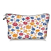 Flower Print Polyester Cosmetic Zipper Pouches PW-WG6318E-02-1