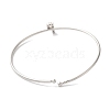 Rack Plating Brass Micro Pave Clear Cubic Zirconia Letter Open Cuff Bangles BJEW-A018-01P-P-3