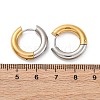 Two Tone 304 Stainless Steel Hinged Hoop Earrings for Women EJEW-A073-01B-3