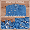 4Pcs 4 Style Acrylic Beaded Knitting Row Counter Chains with Alloy Sheep Charm HJEW-AB00664-4
