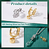 2Pcs 2 Colors 925 Sterling Silver Ice Pick Pinch Bails STER-PH0001-93-4