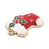 Christmas Theme Alloy Enamel Pendants X-ENAM-D060-04E-2