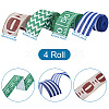 4 Rolls 4 Style Polyester Ribbons OCOR-PJ0001-004-3