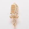 Brass Micro Pave Cubic Zirconia Links ZIRC-K061-81G-1