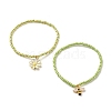 2Pcs Glass Seed Beaded Stretch Bracelets Set BJEW-JB08088-05-4