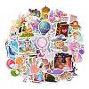 50 Pieces Mermaid Princess Paper Stickers STIC-R001-19-1