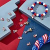 SUNNYCLUE 54Pcs 9 Style American Flag Style Alloy Enamel Pendants ENAM-SC0003-52-4